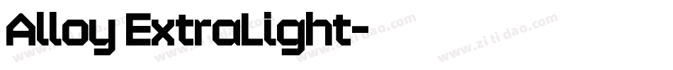 Alloy ExtraLight字体转换
